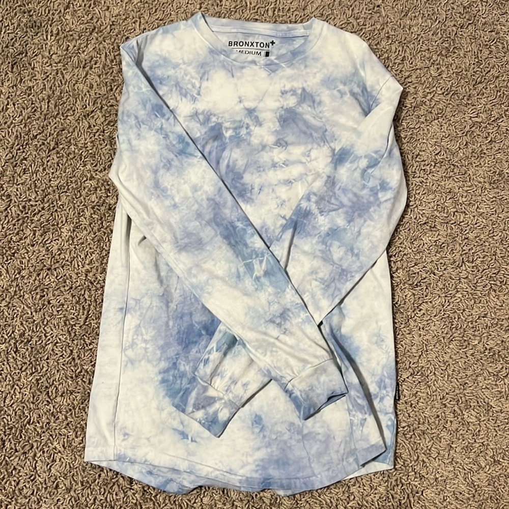 Boys white and blue long sleeve